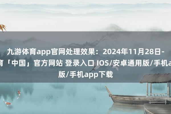 九游体育app官网处理效果：2024年11月28日-九游体育「中国」官方网站 登录入口 IOS/安卓通用版/手机app下载